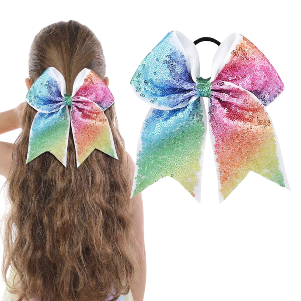 Sequin Bow Hair Tie