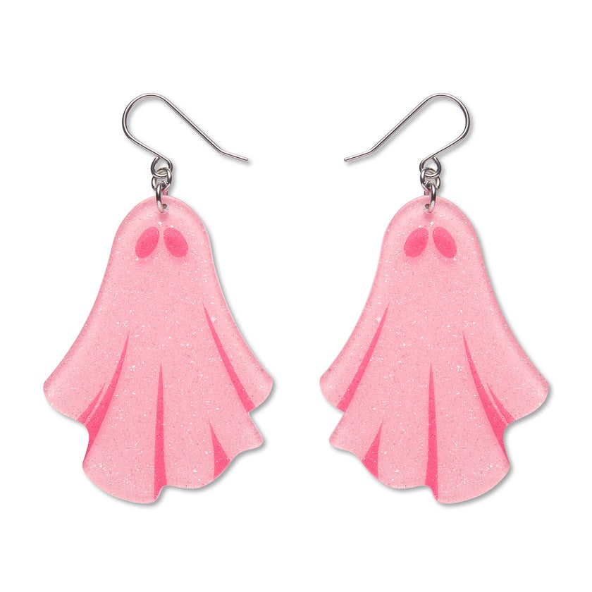 Ghostie Drop Earrings - Pink