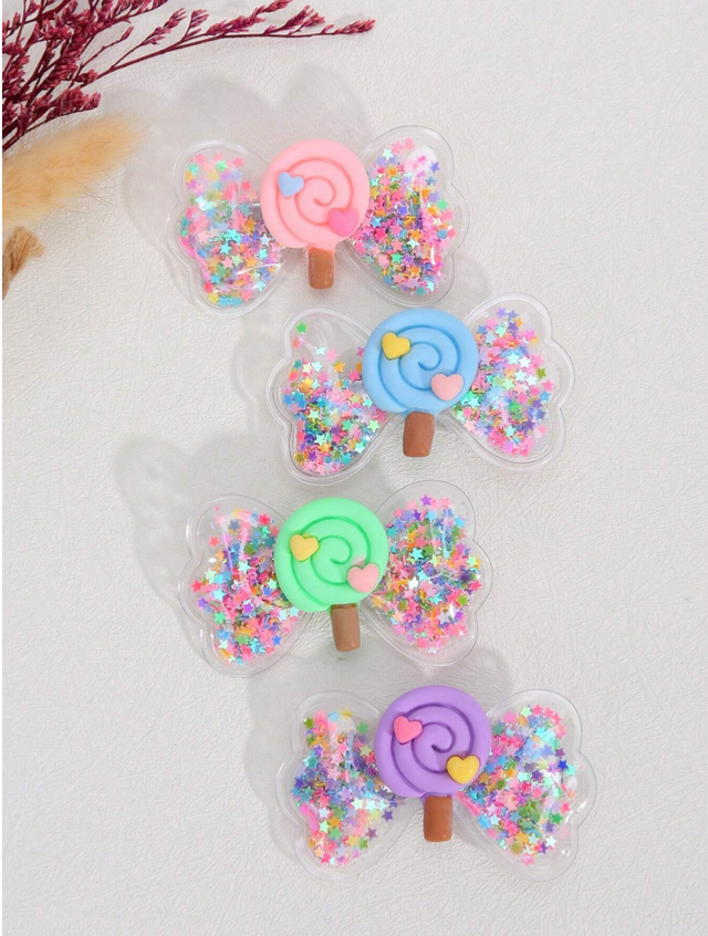 Confetti Bow Clips