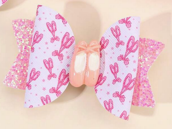 Ballet shoe Hair Clips